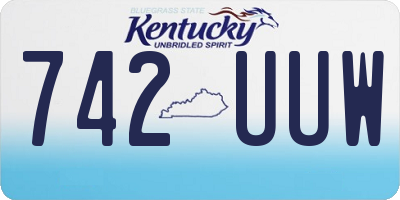 KY license plate 742UUW