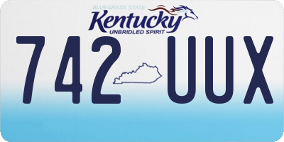 KY license plate 742UUX
