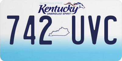 KY license plate 742UVC