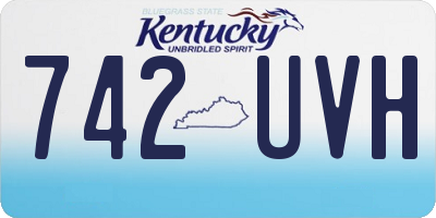 KY license plate 742UVH