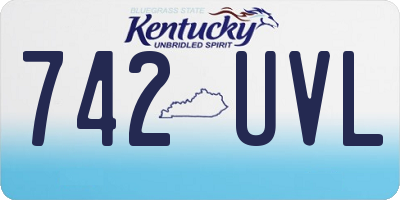 KY license plate 742UVL