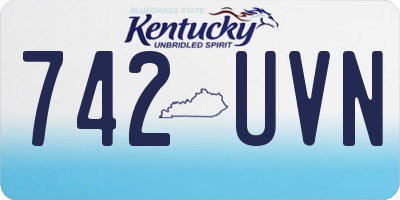 KY license plate 742UVN