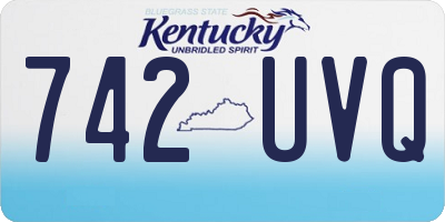 KY license plate 742UVQ
