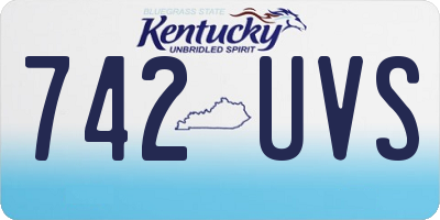 KY license plate 742UVS