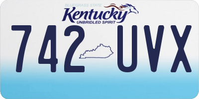 KY license plate 742UVX