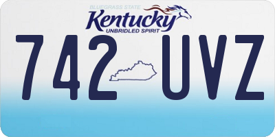 KY license plate 742UVZ
