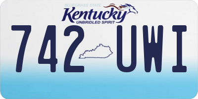 KY license plate 742UWI