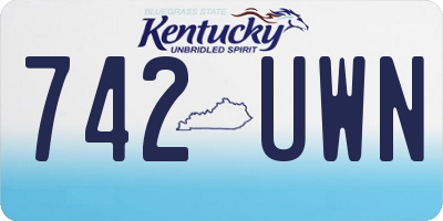 KY license plate 742UWN