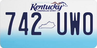 KY license plate 742UWO