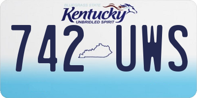 KY license plate 742UWS