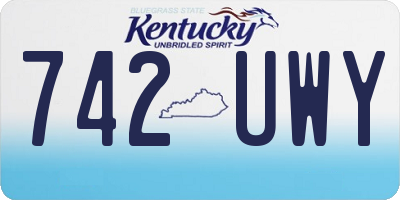KY license plate 742UWY