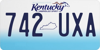 KY license plate 742UXA