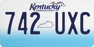 KY license plate 742UXC