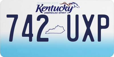 KY license plate 742UXP