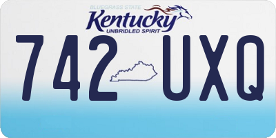 KY license plate 742UXQ