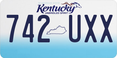 KY license plate 742UXX