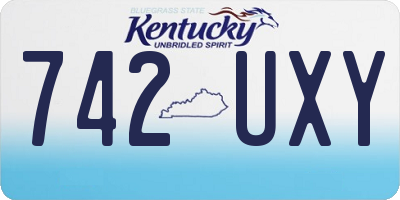 KY license plate 742UXY