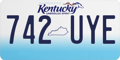 KY license plate 742UYE