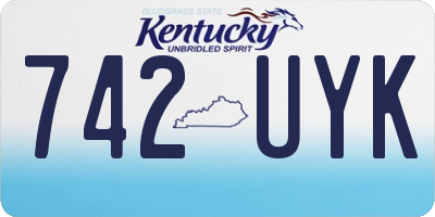 KY license plate 742UYK