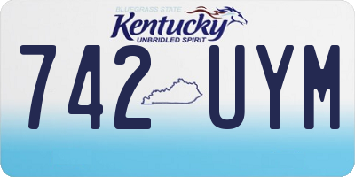 KY license plate 742UYM