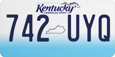 KY license plate 742UYQ