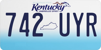 KY license plate 742UYR