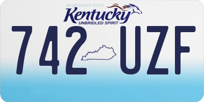 KY license plate 742UZF