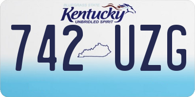 KY license plate 742UZG