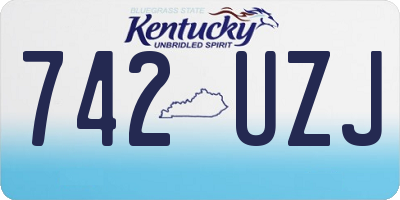 KY license plate 742UZJ