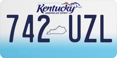 KY license plate 742UZL