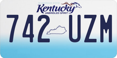 KY license plate 742UZM