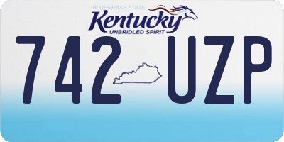 KY license plate 742UZP