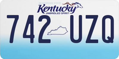 KY license plate 742UZQ