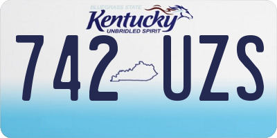 KY license plate 742UZS