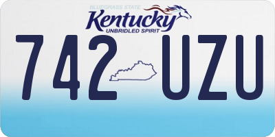 KY license plate 742UZU