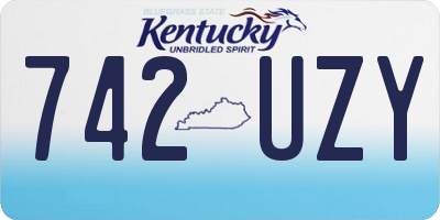 KY license plate 742UZY
