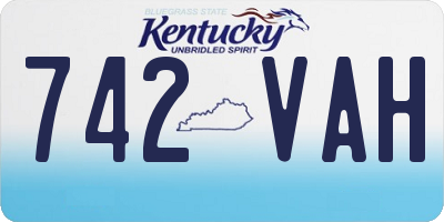 KY license plate 742VAH