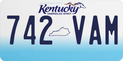 KY license plate 742VAM