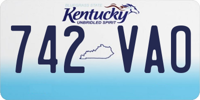 KY license plate 742VAO
