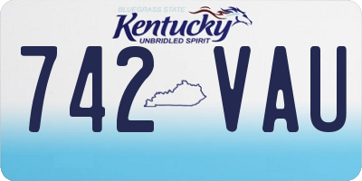 KY license plate 742VAU