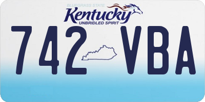 KY license plate 742VBA