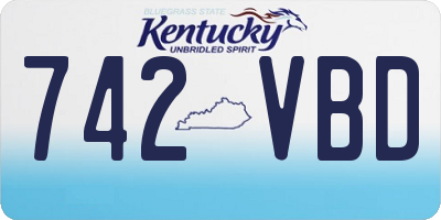 KY license plate 742VBD
