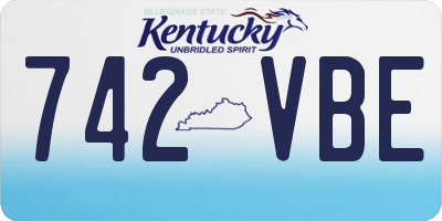 KY license plate 742VBE