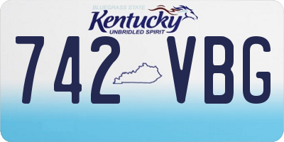 KY license plate 742VBG