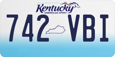 KY license plate 742VBI