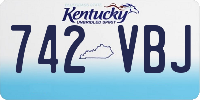 KY license plate 742VBJ