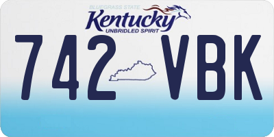 KY license plate 742VBK
