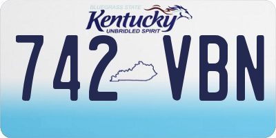 KY license plate 742VBN