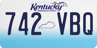 KY license plate 742VBQ