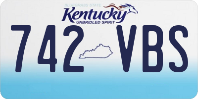KY license plate 742VBS